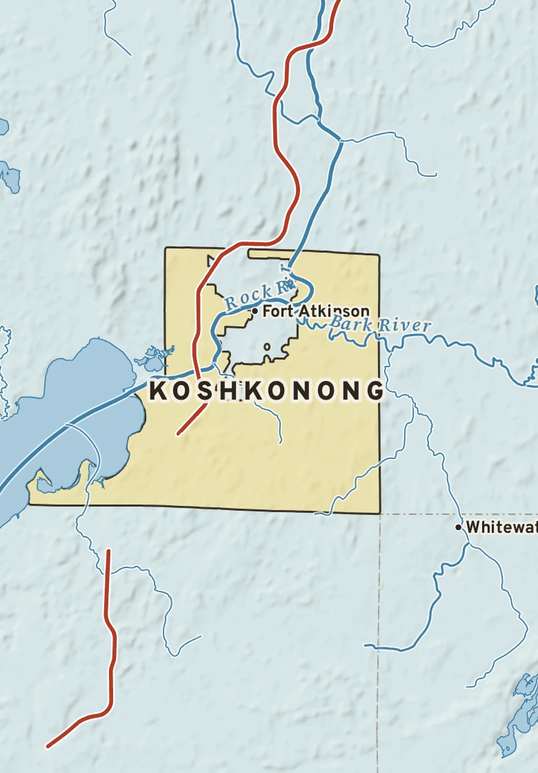 Atlas plate of Koshkonong, Wisconsin.