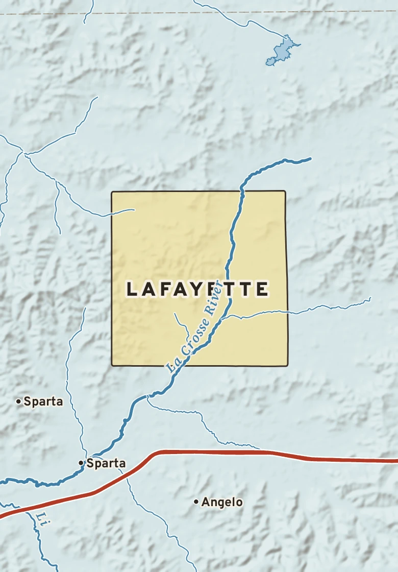 Atlas plate of Lafayette, Wisconsin.