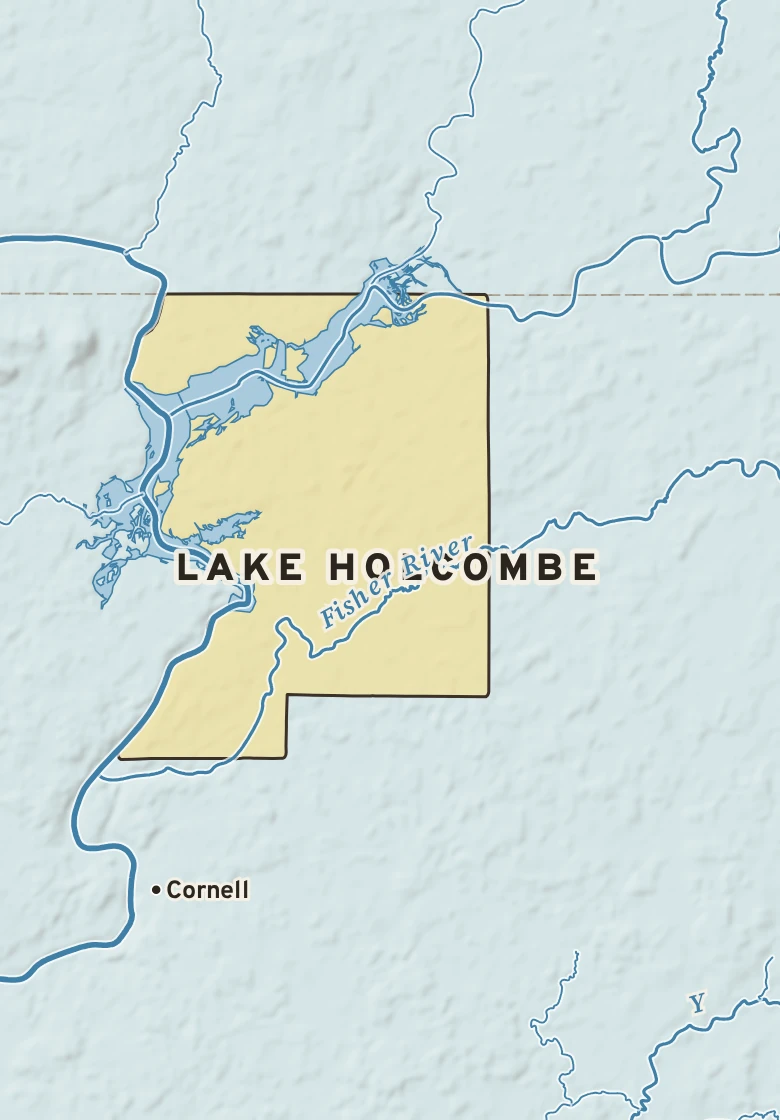 Atlas plate of Lake Holcombe, Wisconsin.