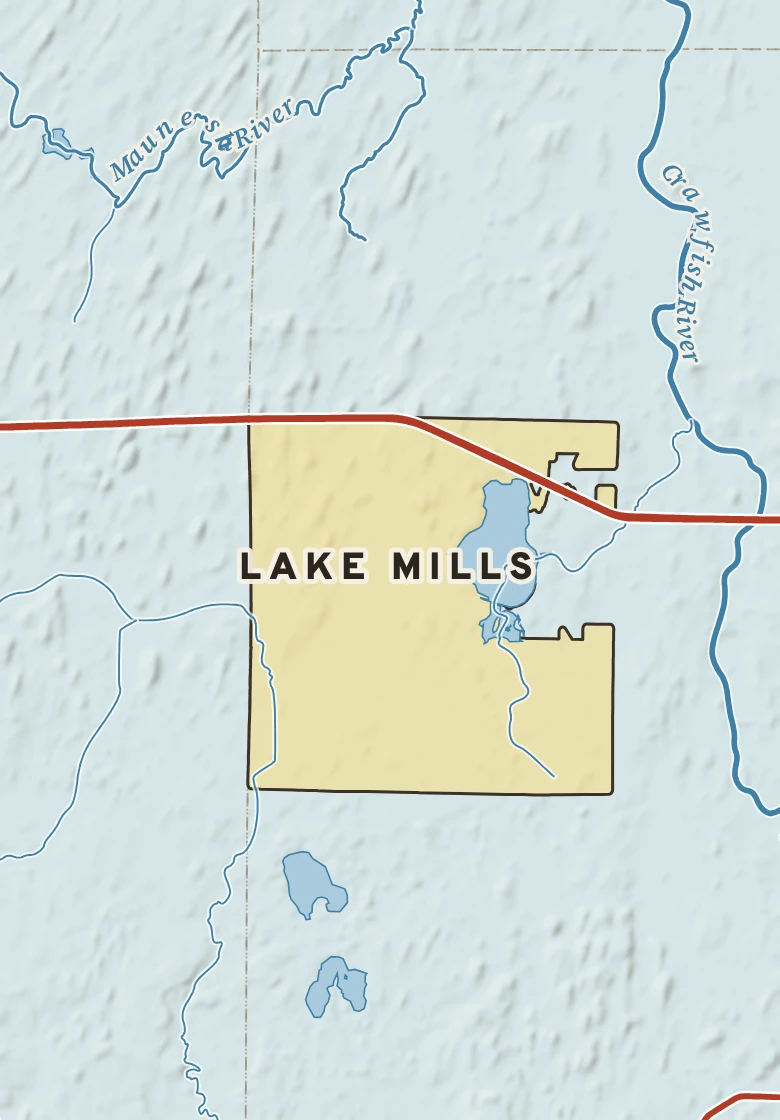 Atlas plate of Lake Mills, Wisconsin.