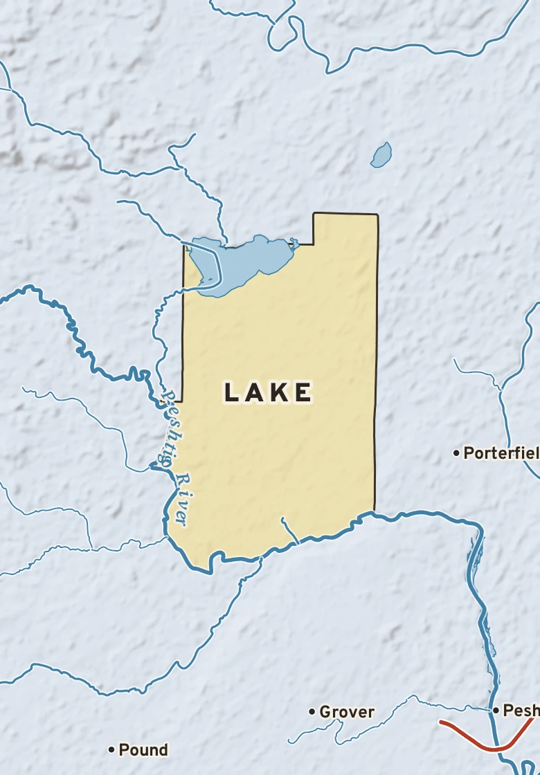 Atlas plate of Lake, Wisconsin.