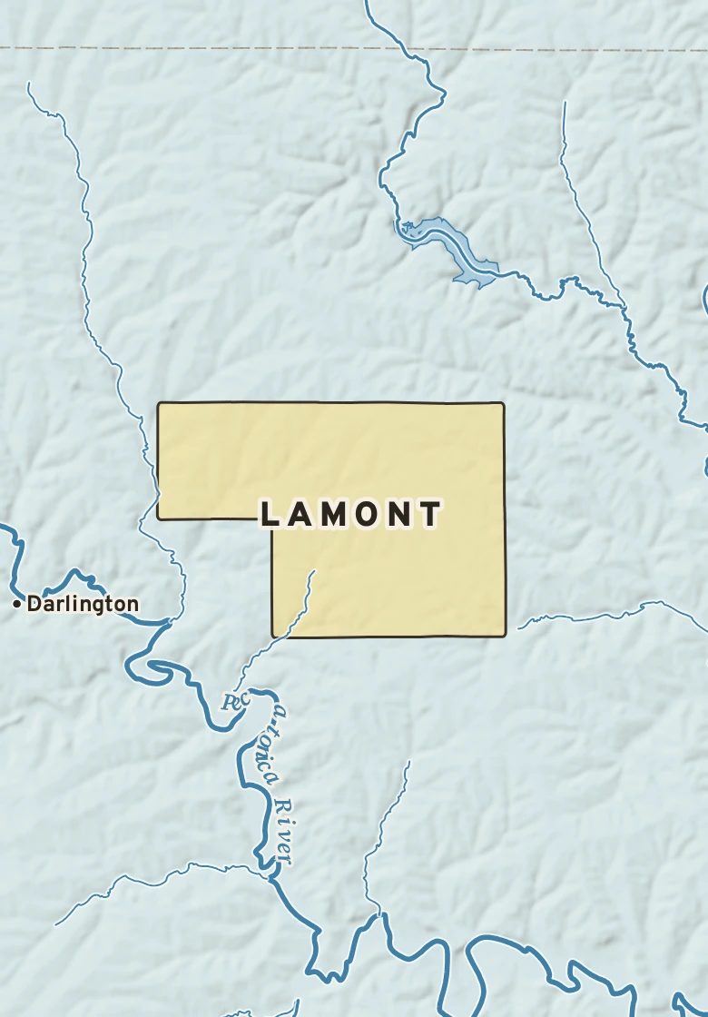 Atlas plate of Lamont, Wisconsin.