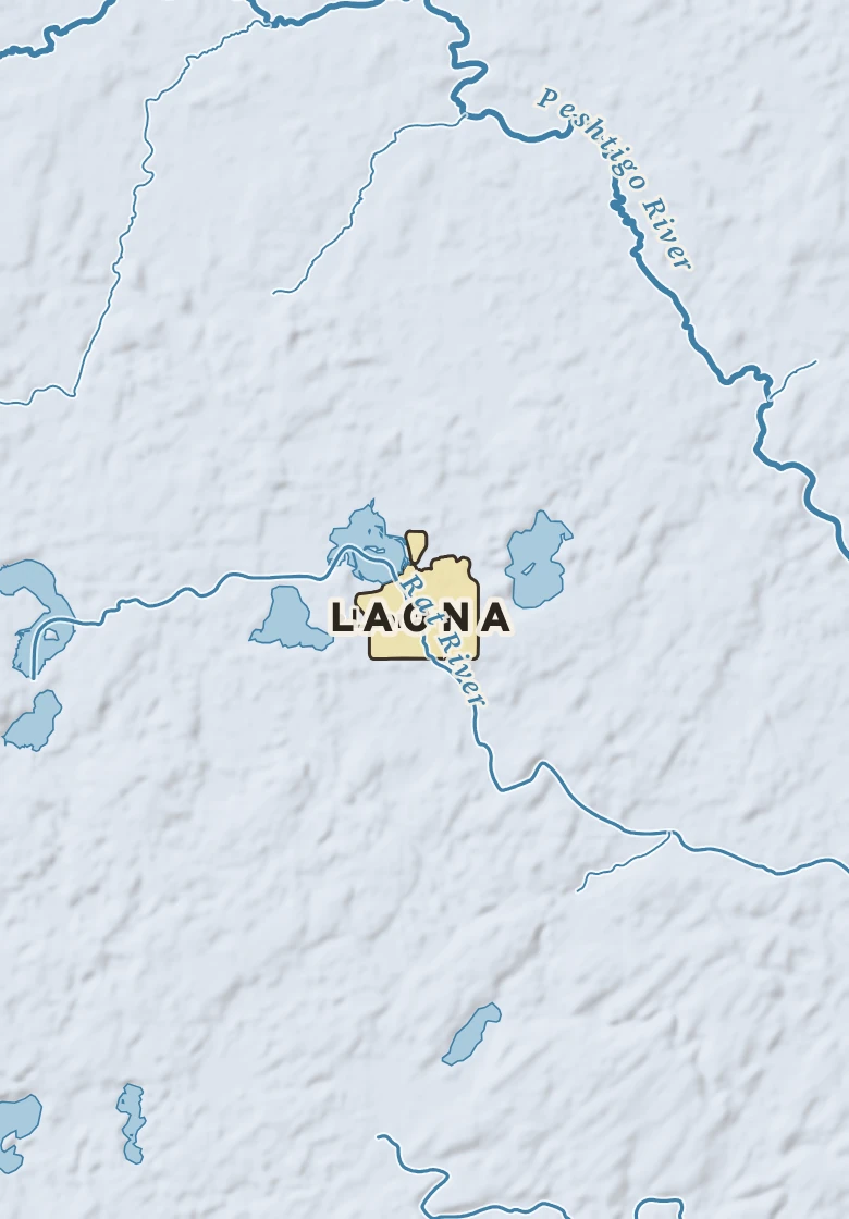 Atlas plate of Laona, Wisconsin.