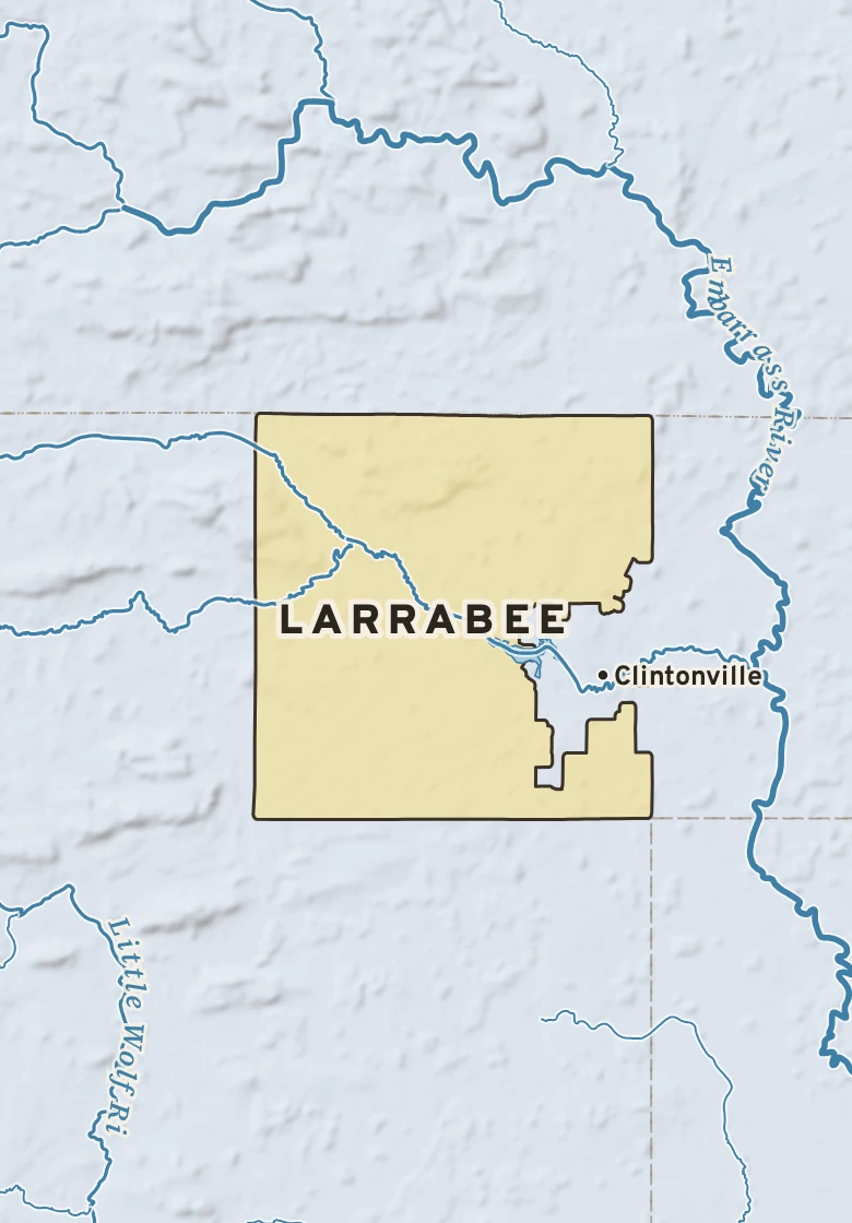 Atlas plate of Larrabee, Wisconsin.