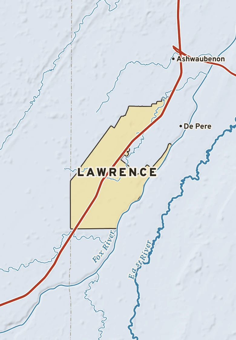 Atlas plate of Lawrence, Wisconsin.