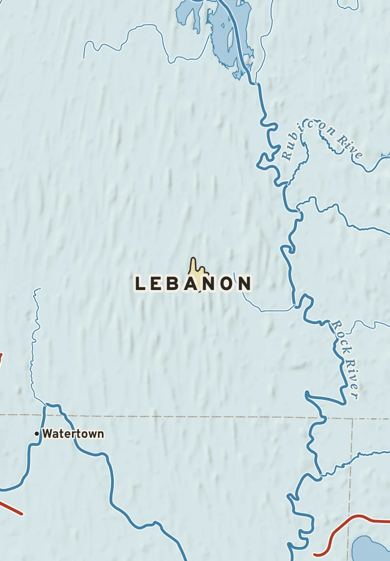 Atlas plate of Lebanon, Wisconsin.