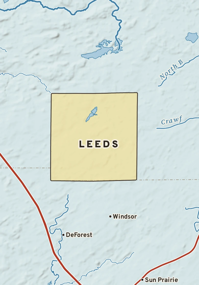 Atlas plate of Leeds, Wisconsin.