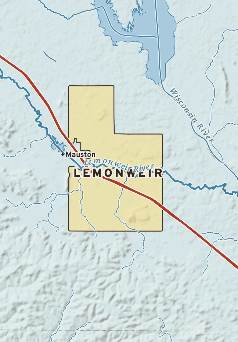Atlas plate of Lemonweir, Wisconsin.