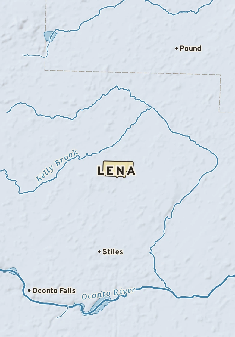 Atlas plate of Lena, Wisconsin.