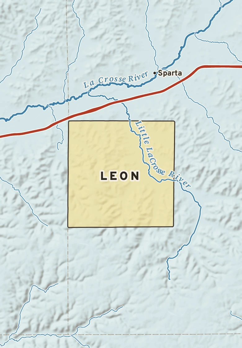 Atlas plate of Leon, Wisconsin.