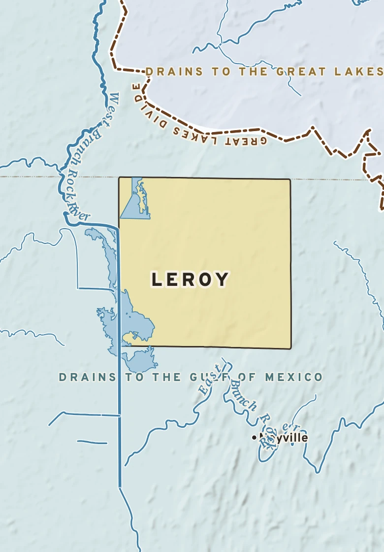 Atlas plate of Leroy, Wisconsin.