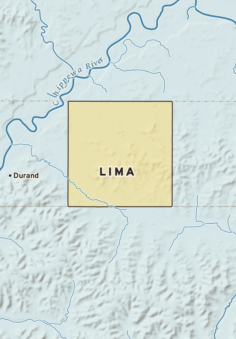 Atlas plate of Lima, Wisconsin.