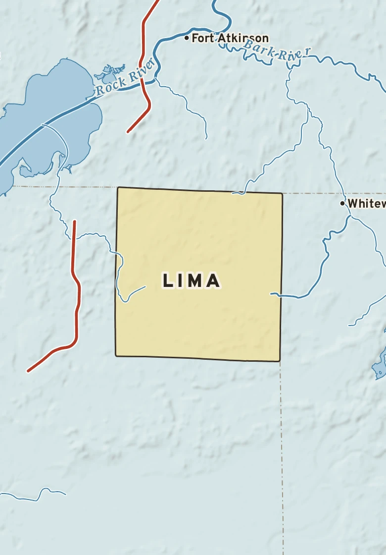 Atlas plate of Lima, Wisconsin.