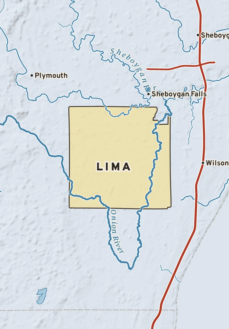 Atlas plate of Lima, Wisconsin.