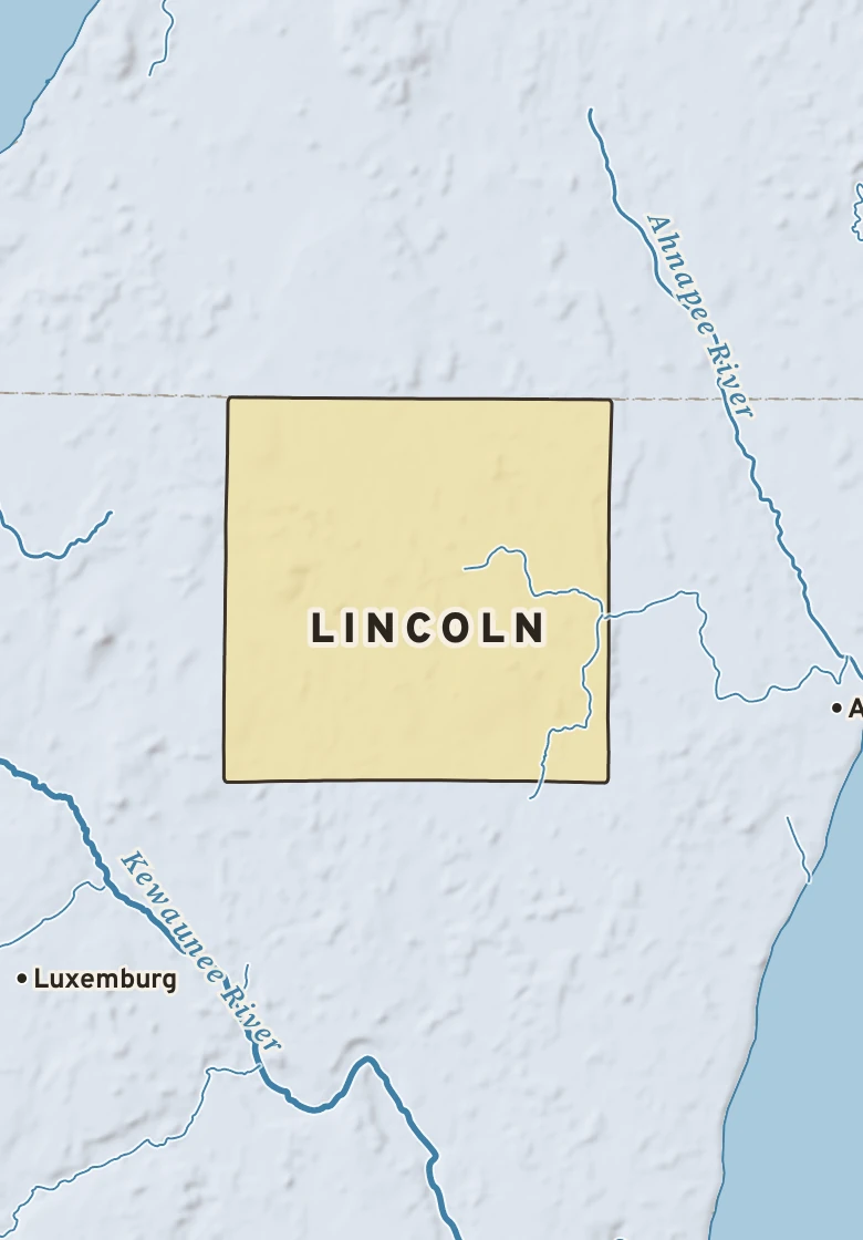 Atlas plate of Lincoln, Wisconsin.