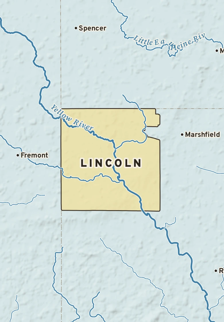Atlas plate of Lincoln, Wisconsin.