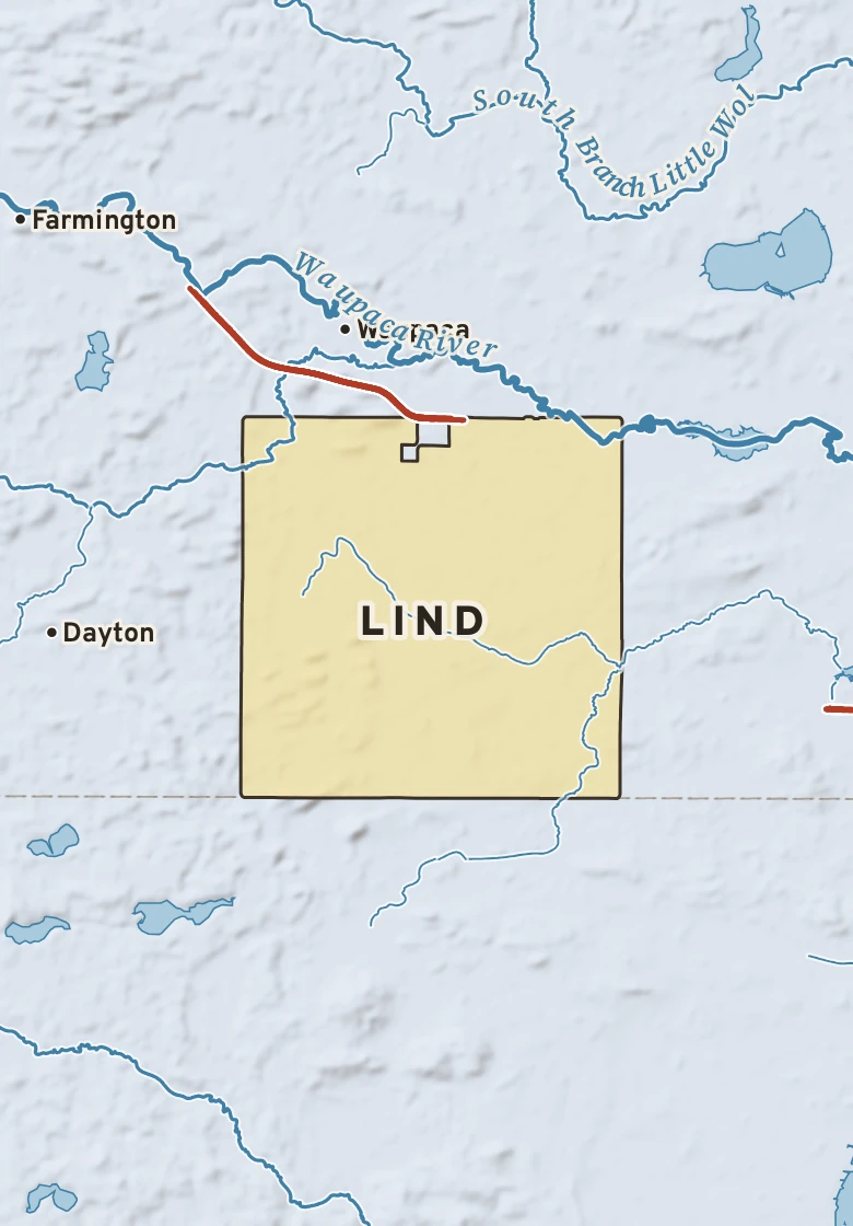 Atlas plate of Lind, Wisconsin.