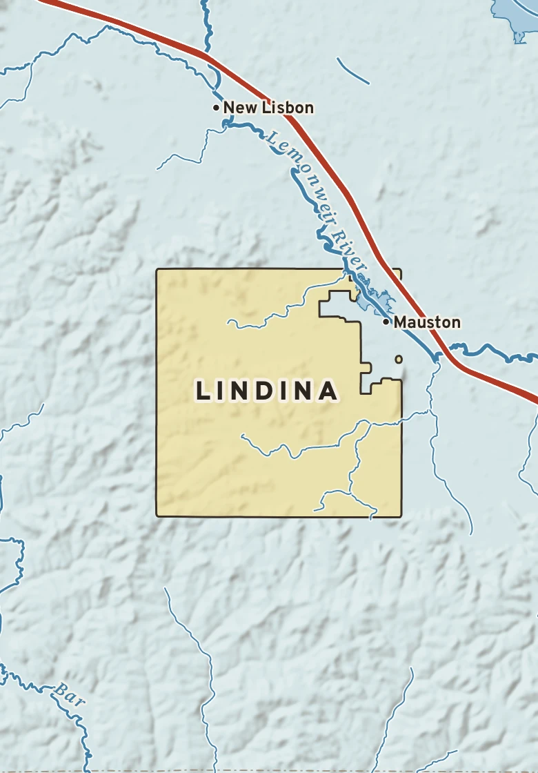 Atlas plate of Lindina, Wisconsin.