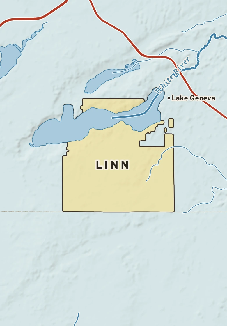 Atlas plate of Linn, Wisconsin.