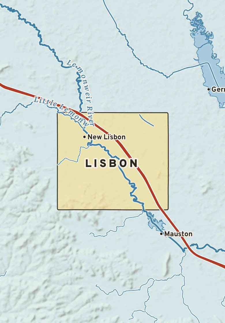 Atlas plate of Lisbon, Wisconsin.