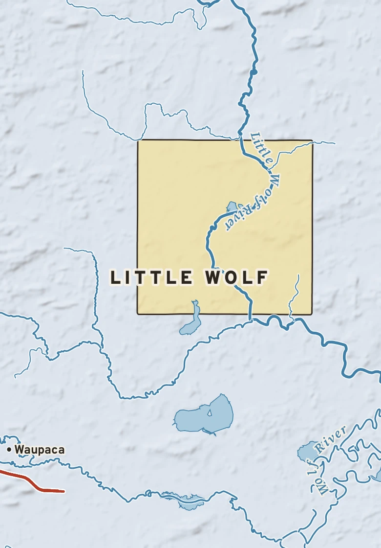 Atlas plate of Little Wolf, Wisconsin.