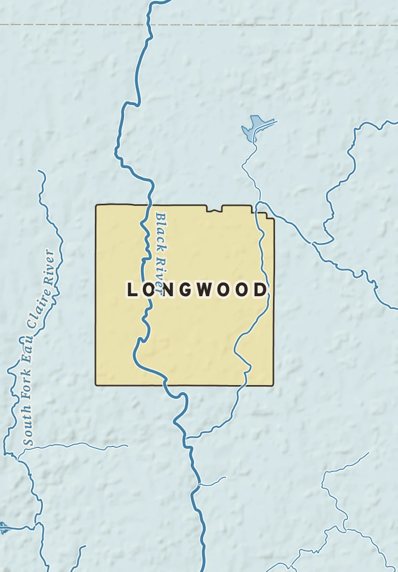 Atlas plate of Longwood, Wisconsin.
