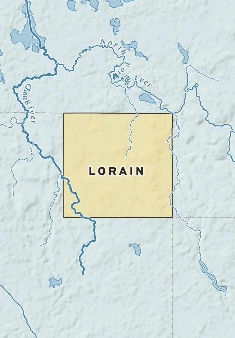 Atlas plate of Lorain, Wisconsin.