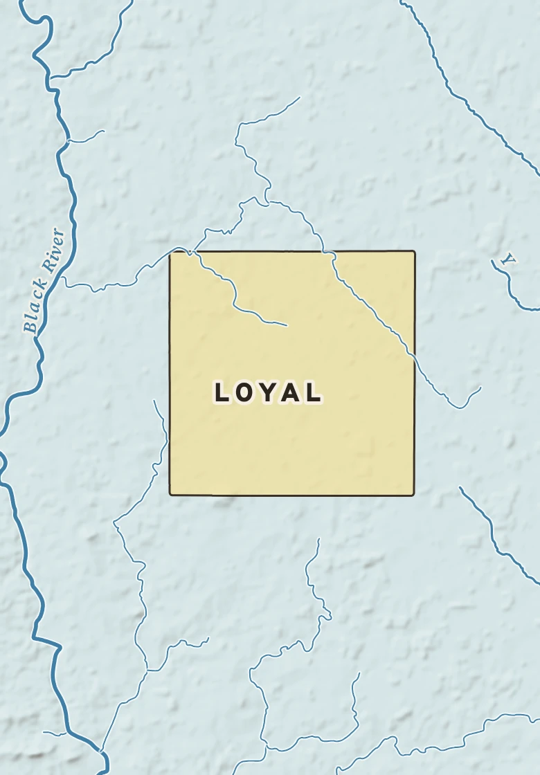 Atlas plate of Loyal, Wisconsin.