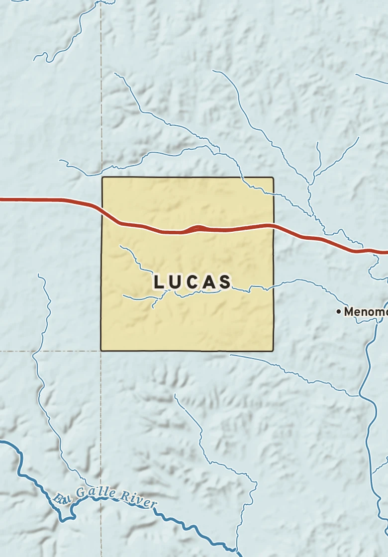 Atlas plate of Lucas, Wisconsin.