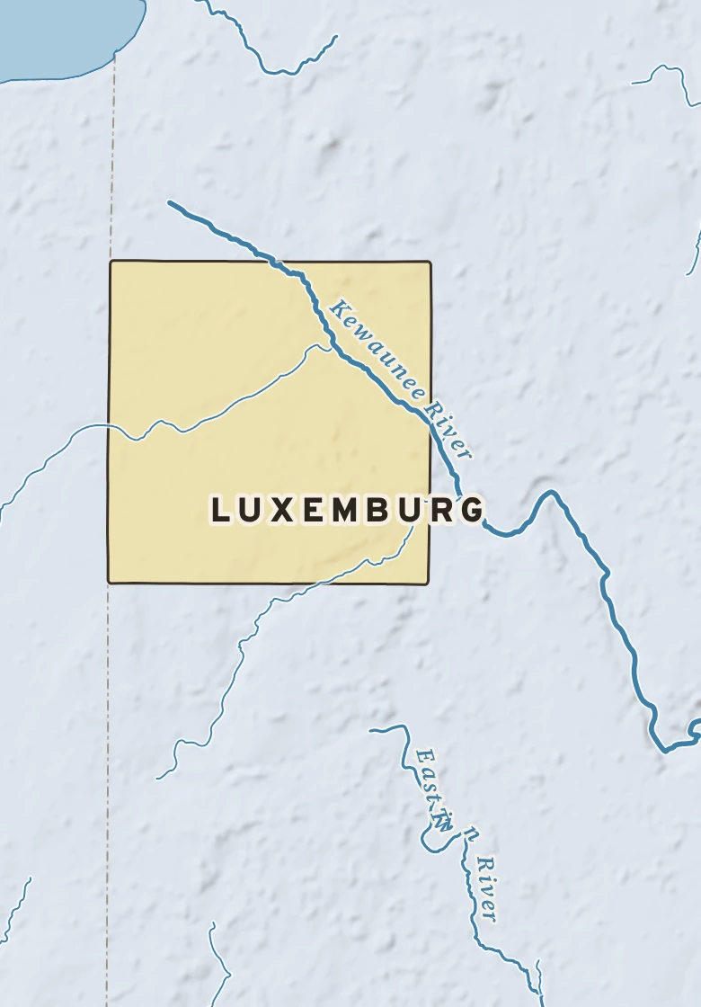 Atlas plate of Luxemburg, Wisconsin.