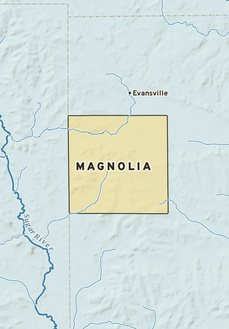 Atlas plate of Magnolia, Wisconsin.