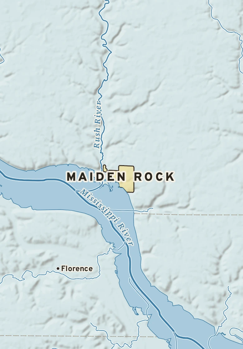 Atlas plate of Maiden Rock, Wisconsin.