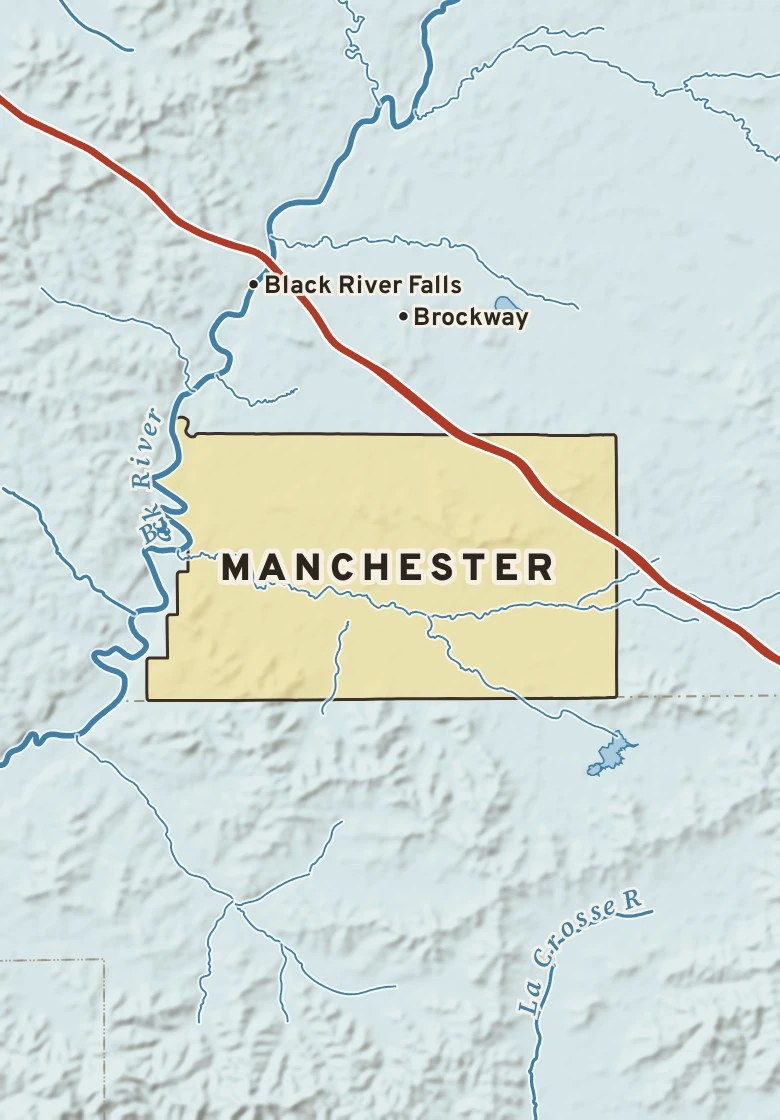 Atlas plate of Manchester, Wisconsin.