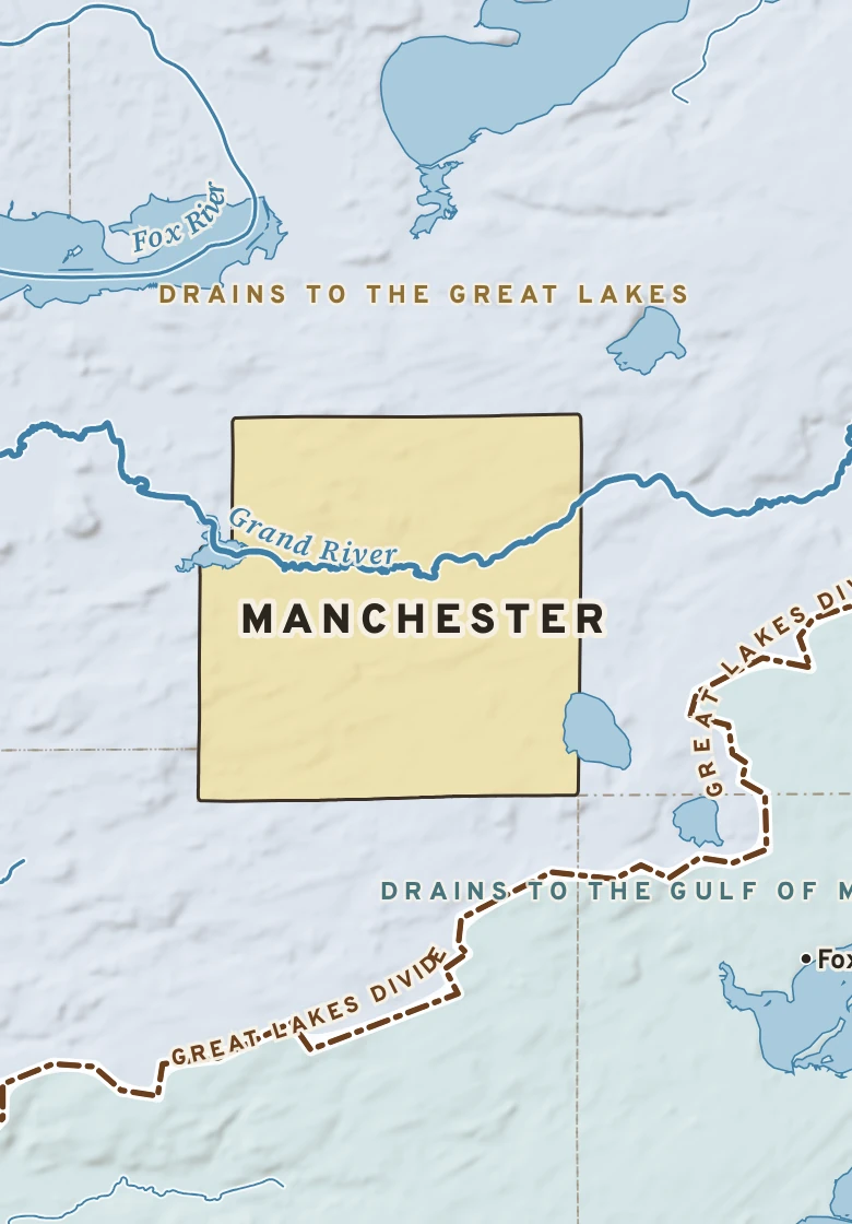 Atlas plate of Manchester, Wisconsin.