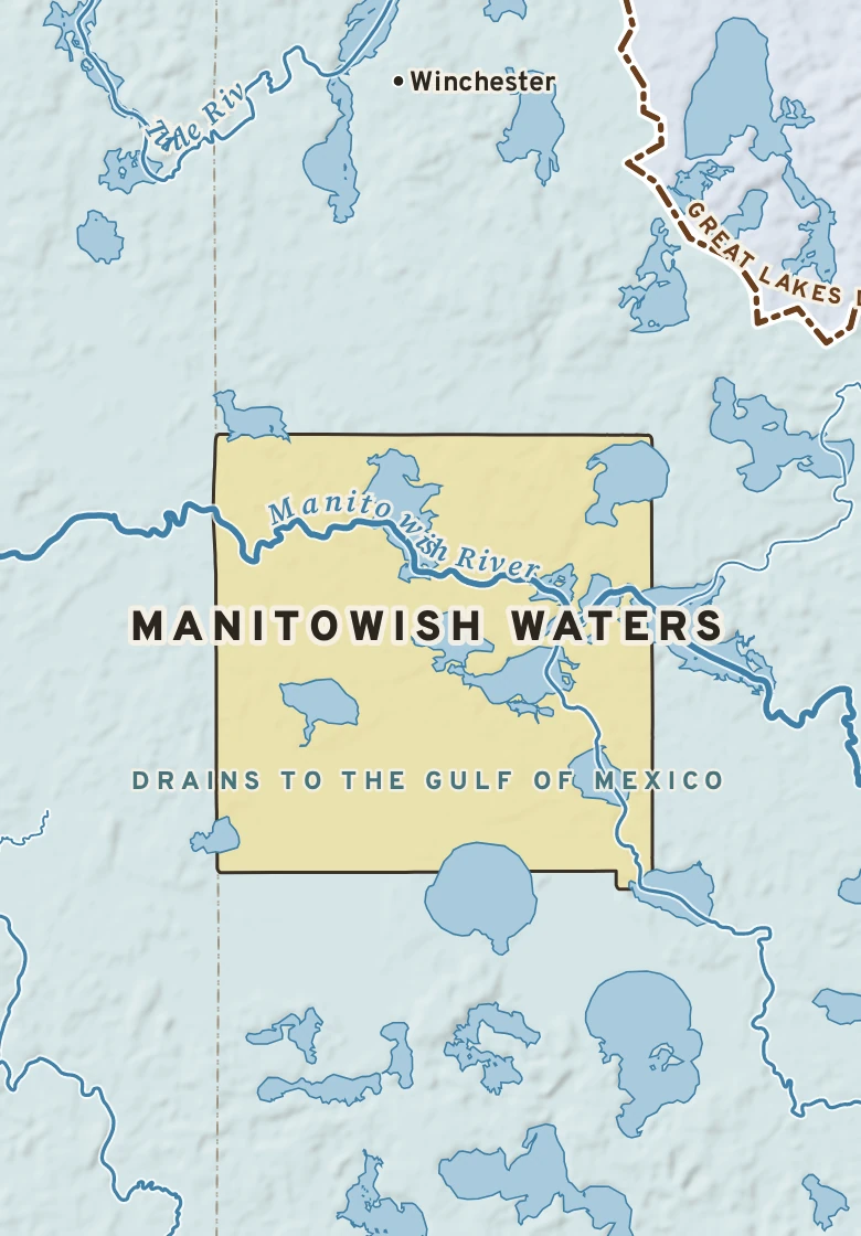Atlas plate of Manitowish Waters, Wisconsin.
