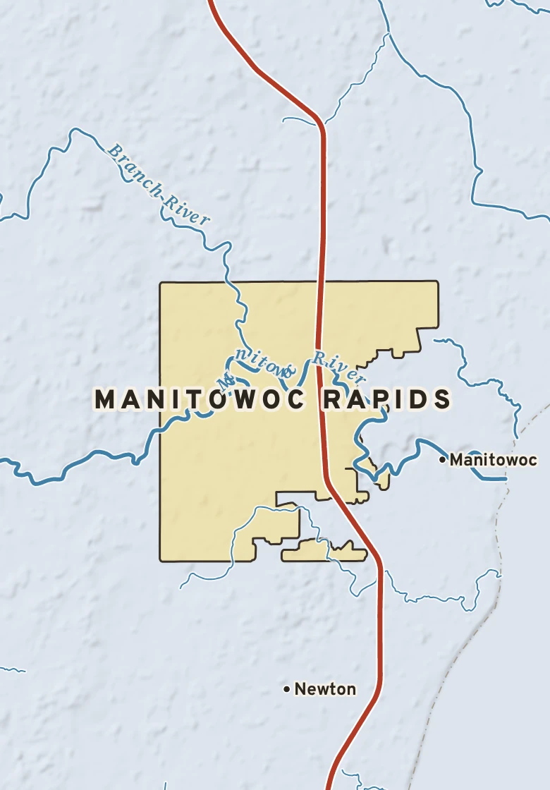 Atlas plate of Manitowoc Rapids, Wisconsin.