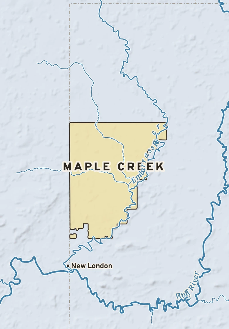 Atlas plate of Maple Creek, Wisconsin.