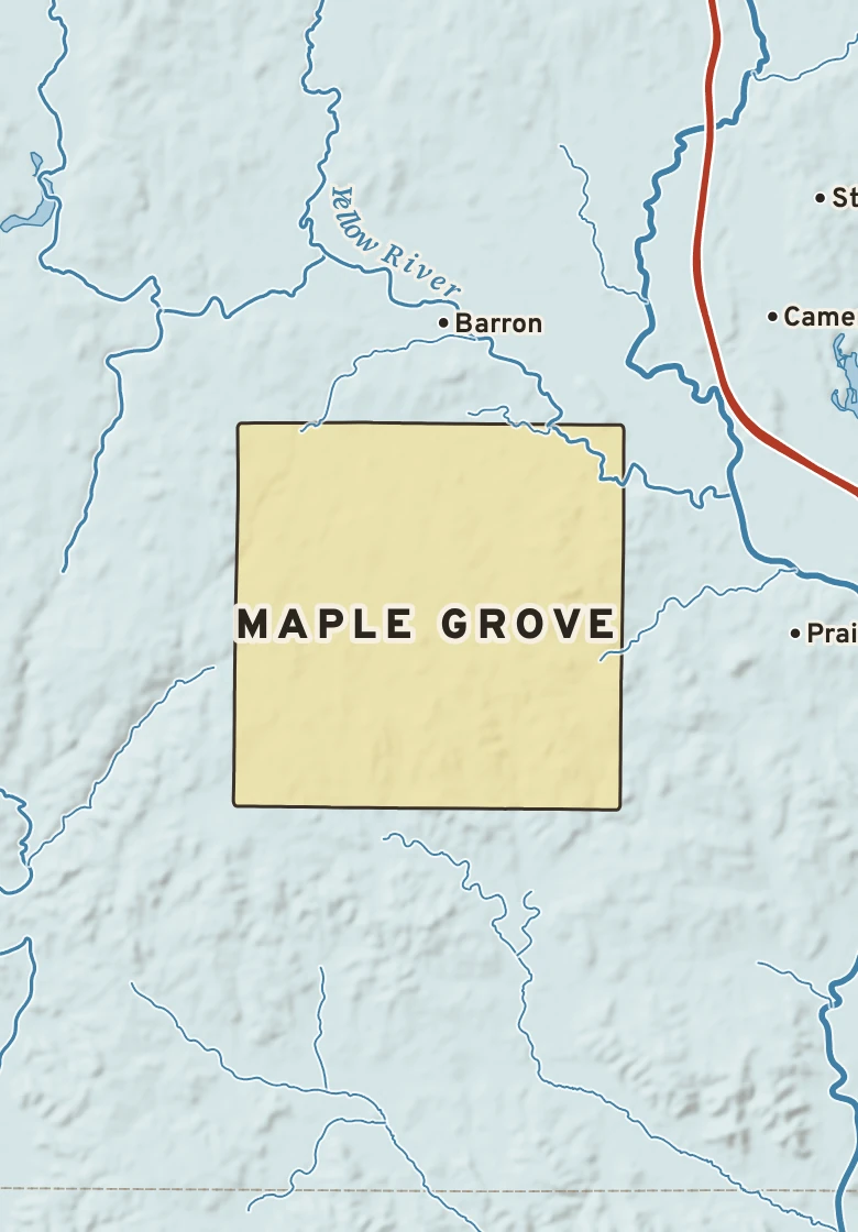 Atlas plate of Maple Grove, Wisconsin.