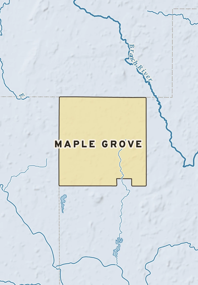 Atlas plate of Maple Grove, Wisconsin.