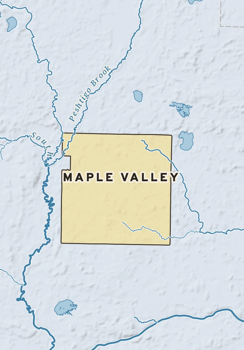 Atlas plate of Maple Valley, Wisconsin.
