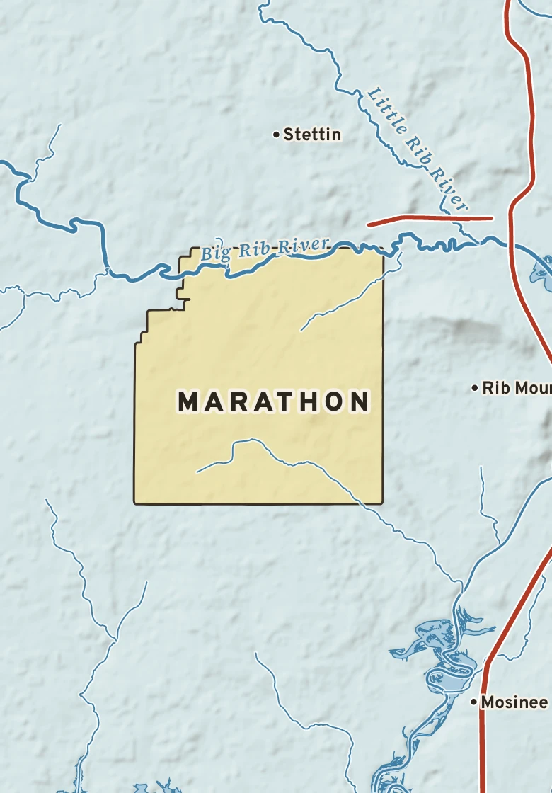 Atlas plate of Marathon, Wisconsin.