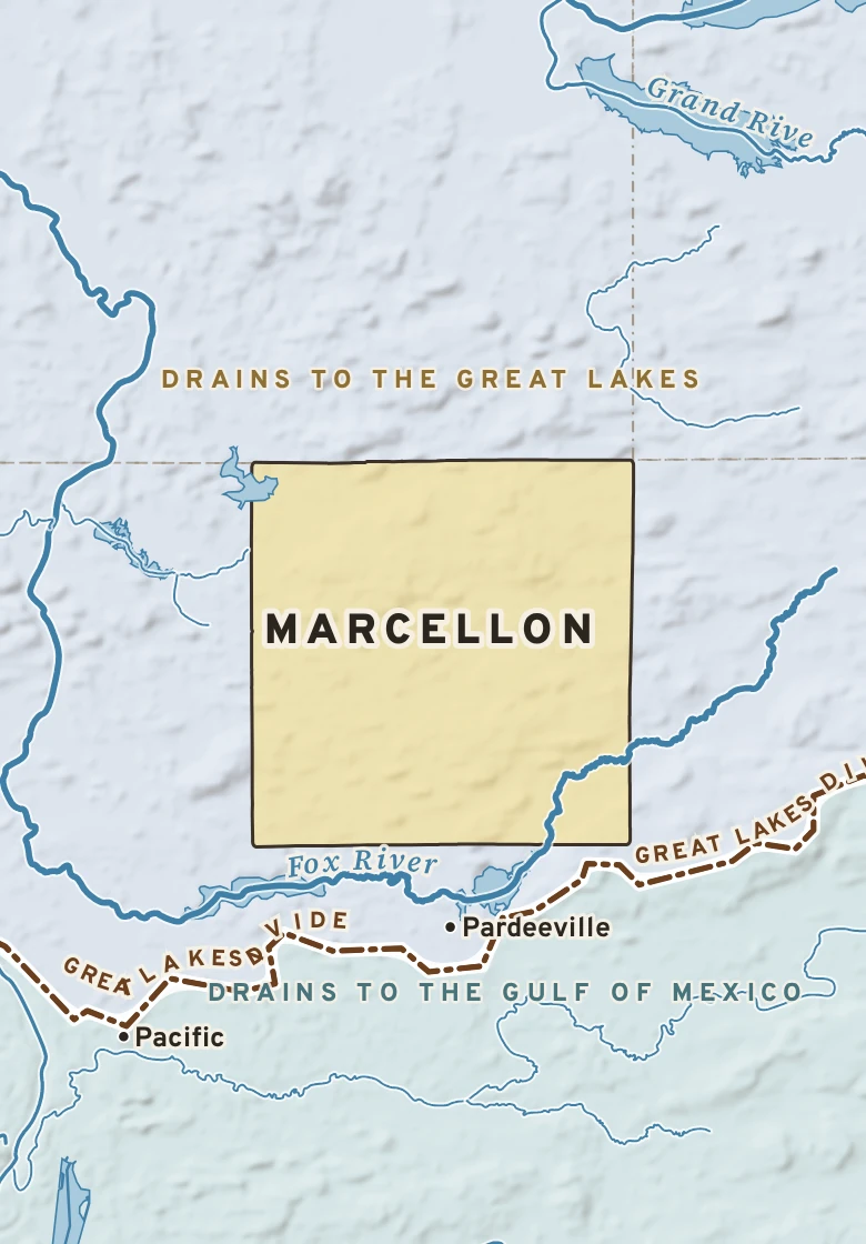 Atlas plate of Marcellon, Wisconsin.