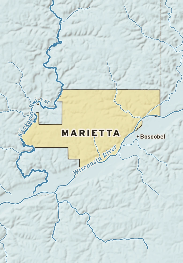Atlas plate of Marietta, Wisconsin.