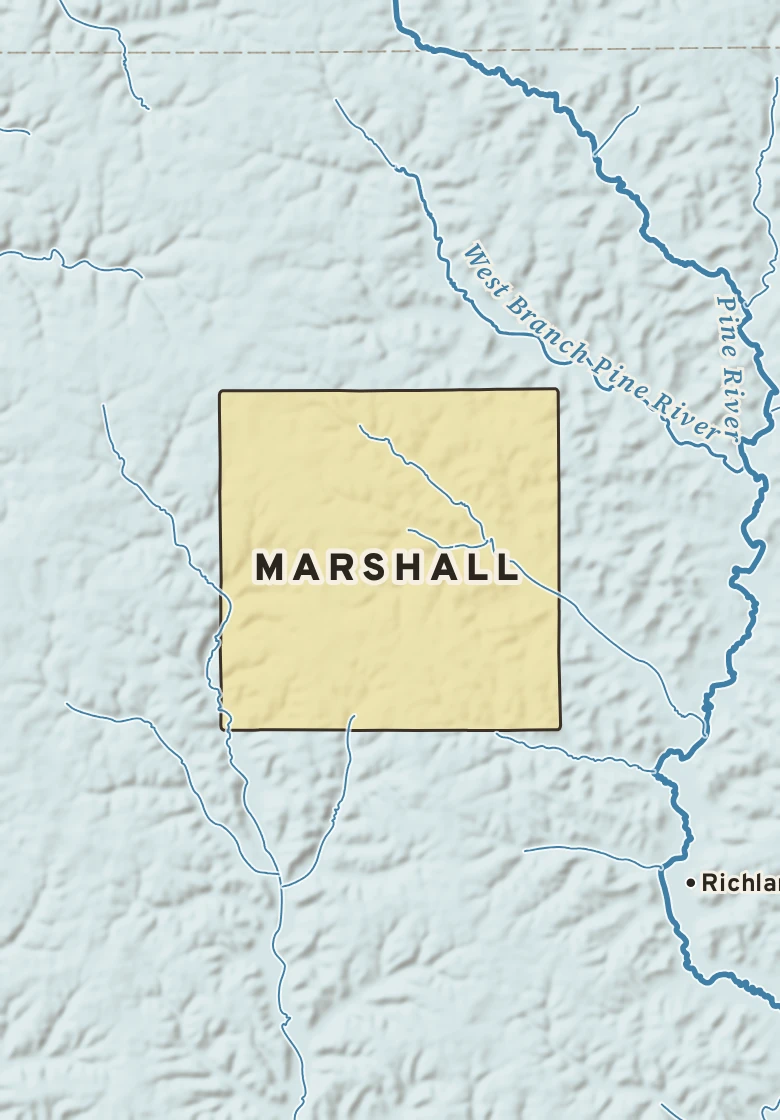 Atlas plate of Marshall, Wisconsin.