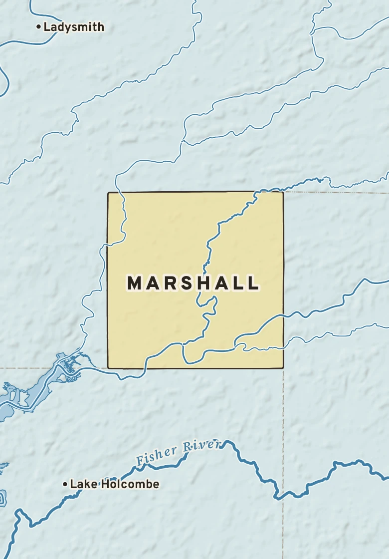 Atlas plate of Marshall, Wisconsin.