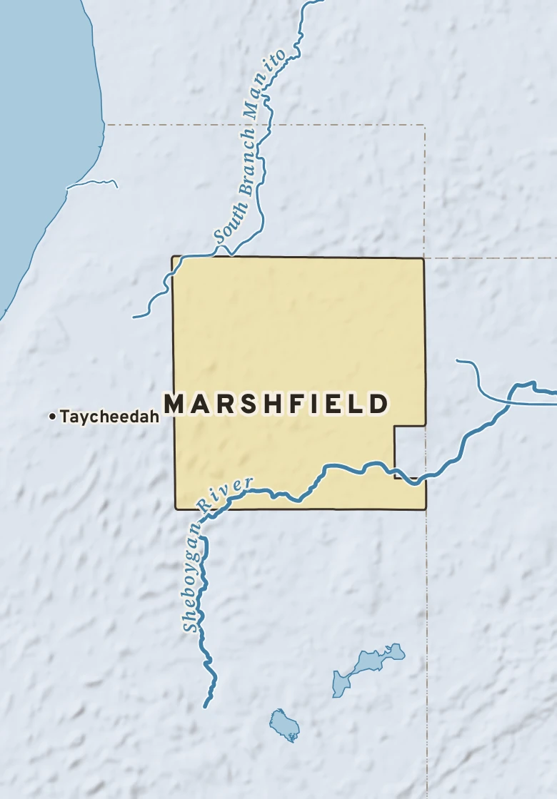 Atlas plate of Marshfield, Wisconsin.