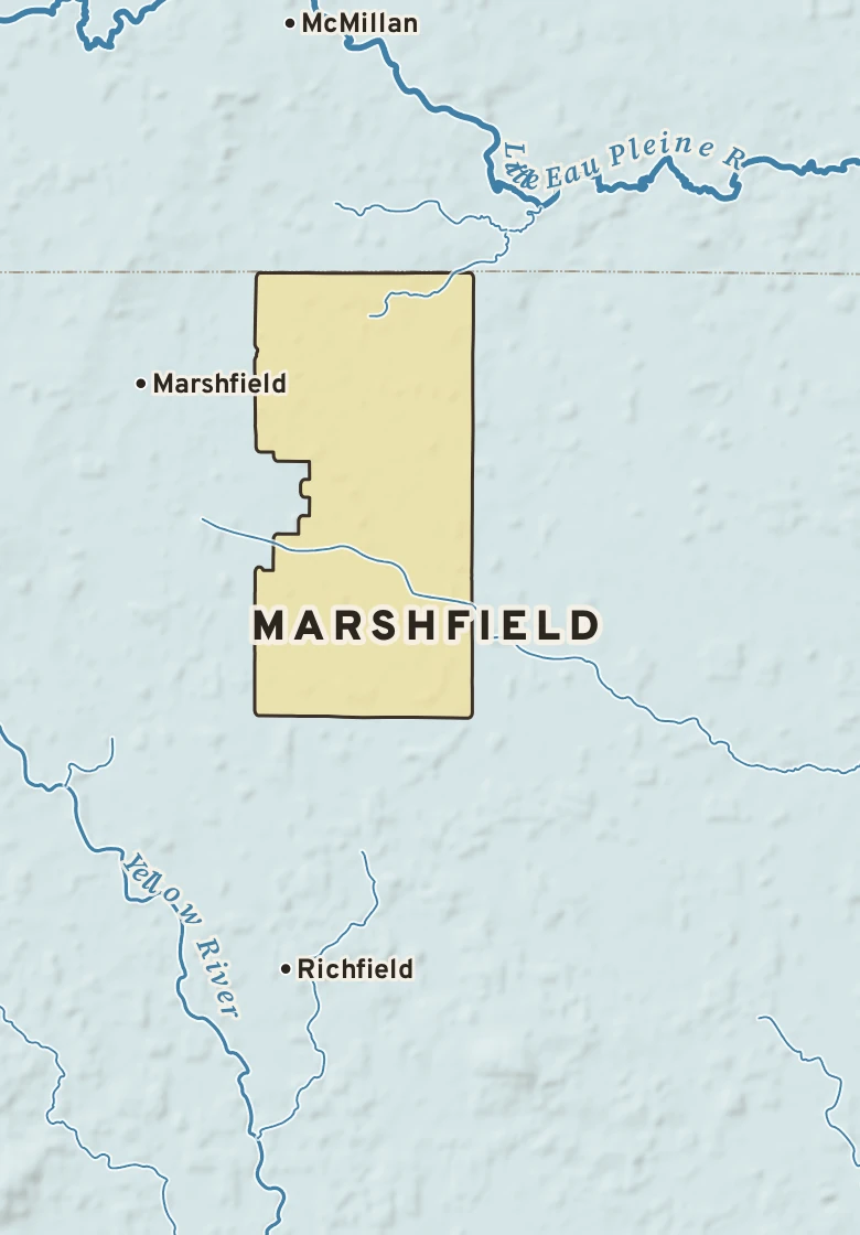Atlas plate of Marshfield, Wisconsin.