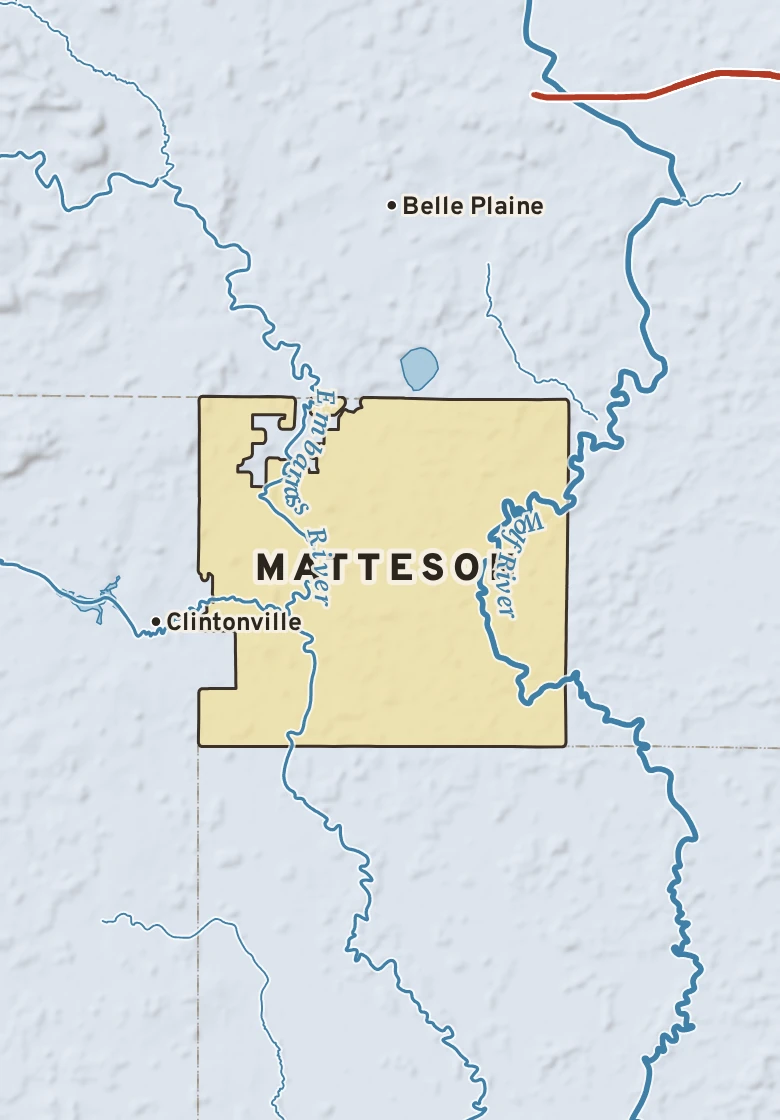 Atlas plate of Matteson, Wisconsin.
