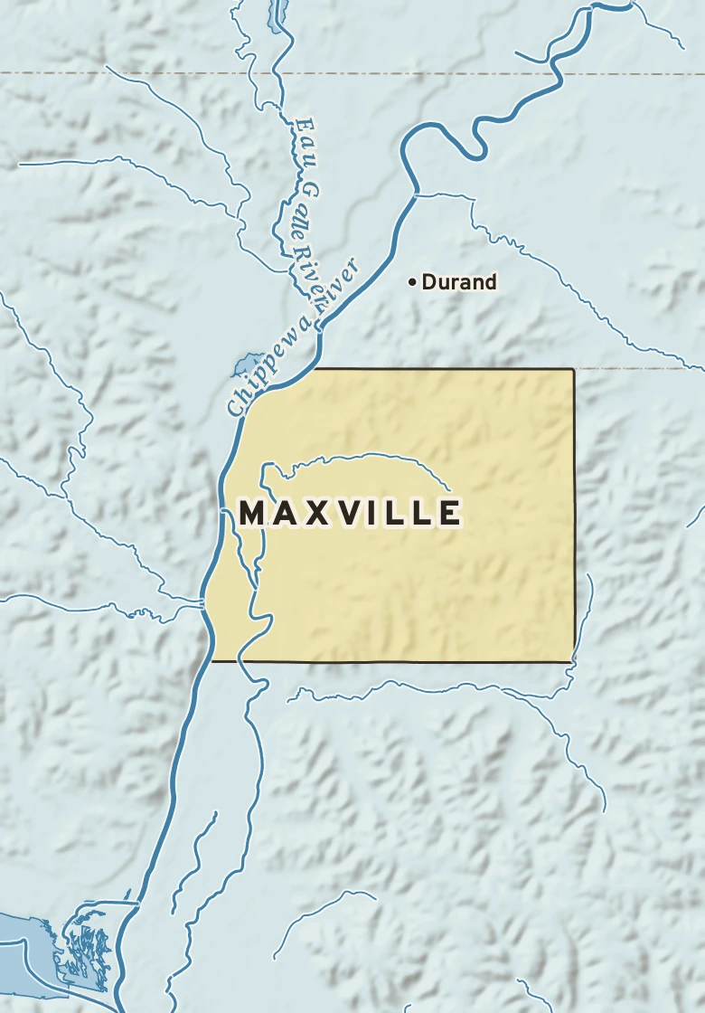 Atlas plate of Maxville, Wisconsin.
