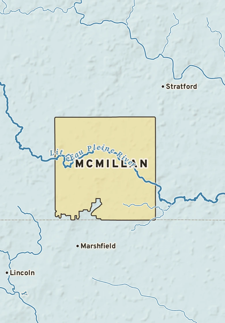 Atlas plate of McMillan, Wisconsin.